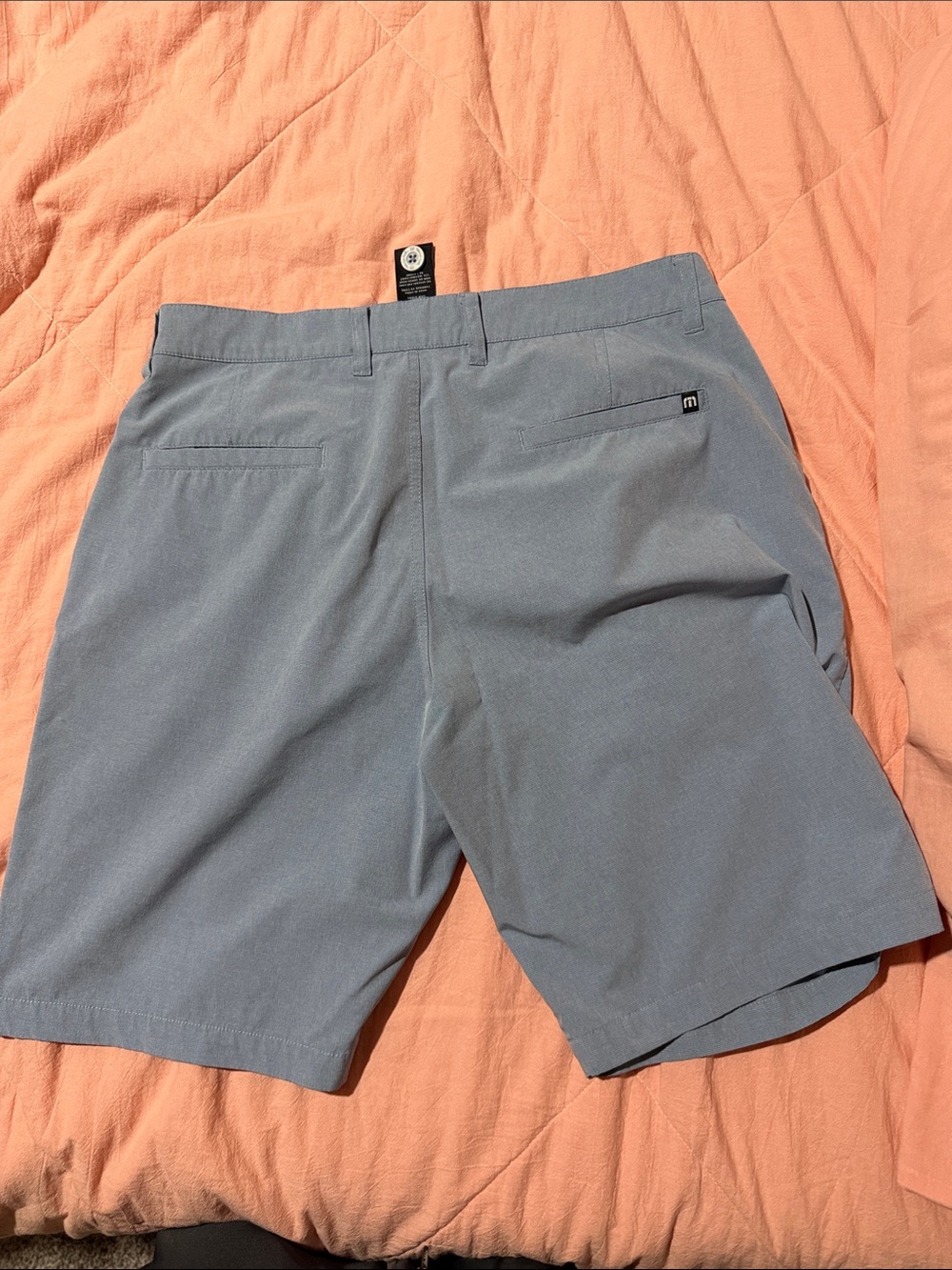 Travis Mathew Light Blue Flat-Front Casual Shorts - Picture 3 of 3